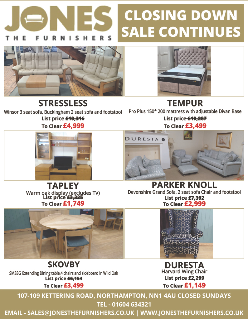 Jones The Furnishers closing down sale offers