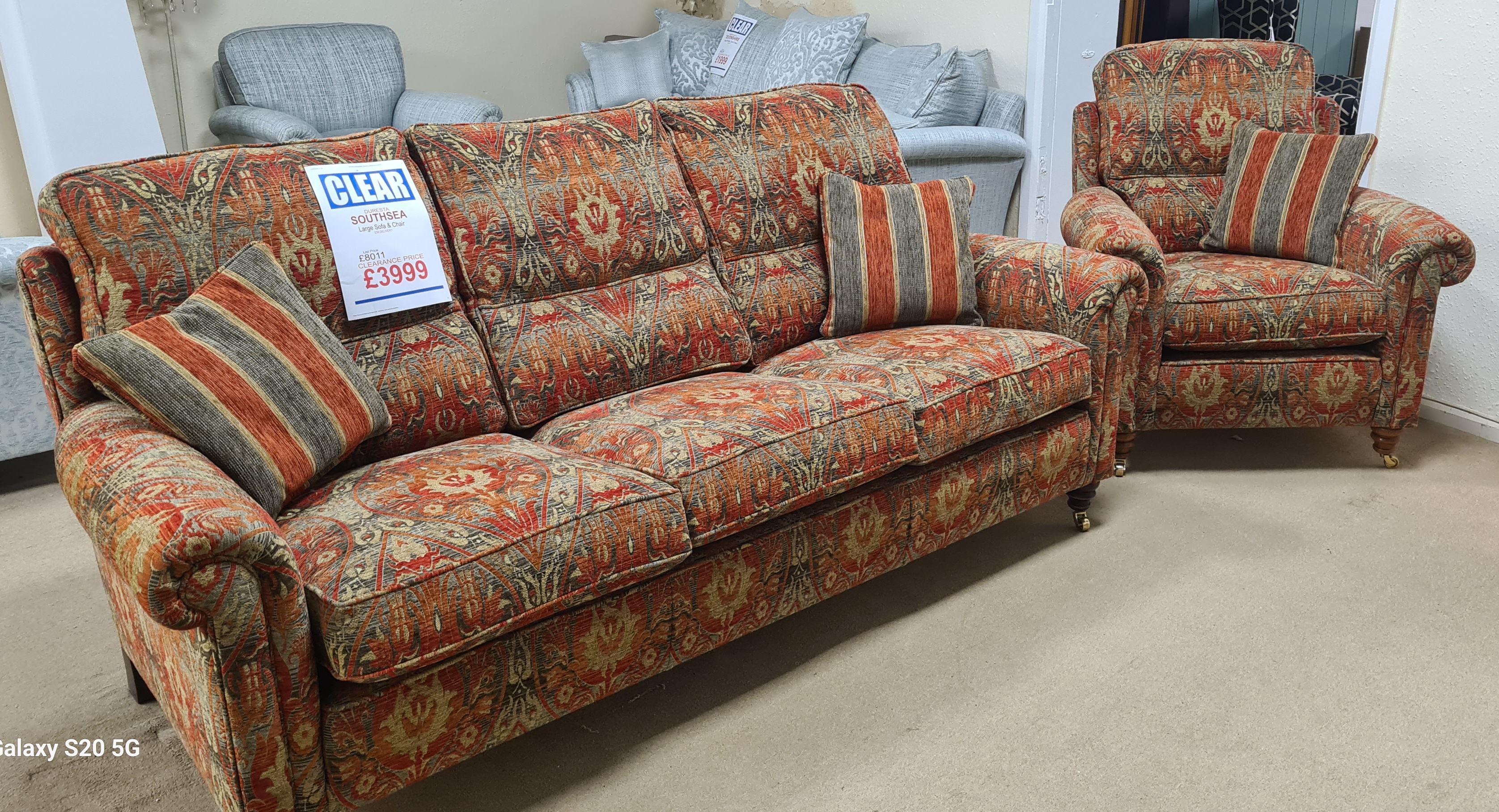 Duresta Southsea Large Sofa and Chair
